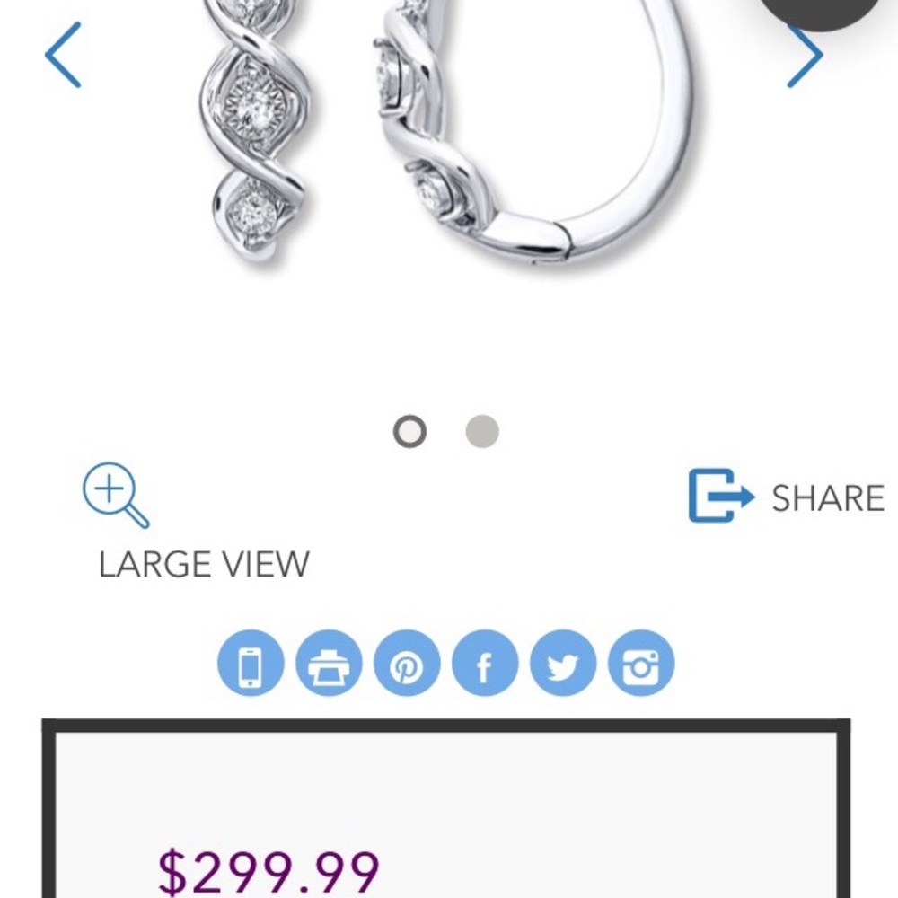 Kay Diamond Hoop Earrings - Picture 6 of 6